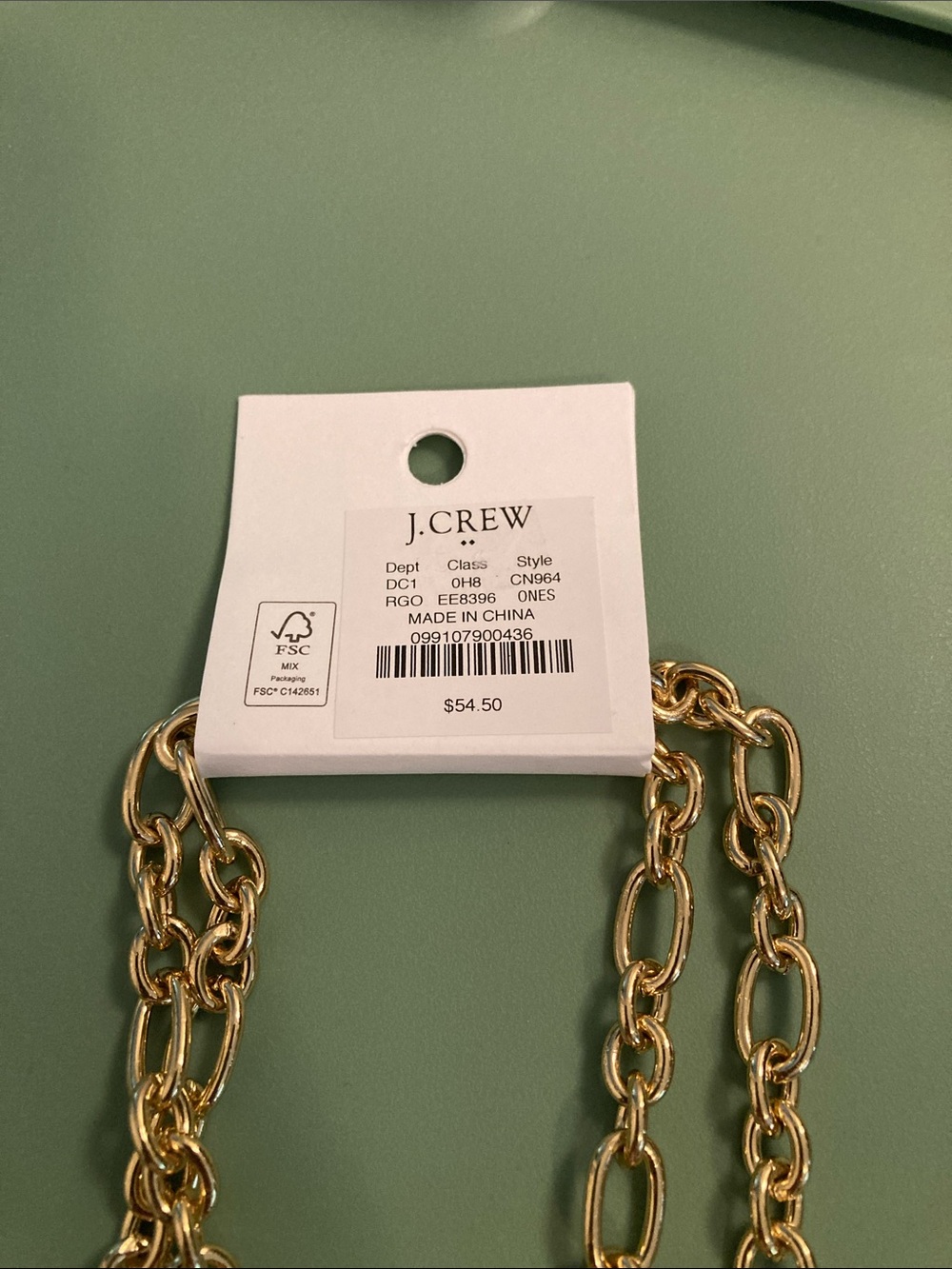JCrew Factory double wrap gold tone heart necklace - Picture 4 of 4